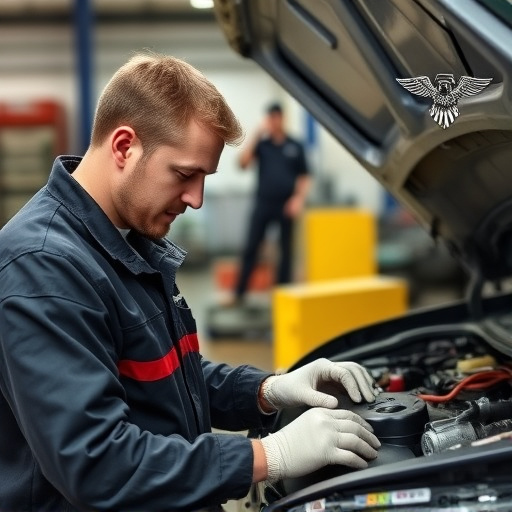 auto technician working