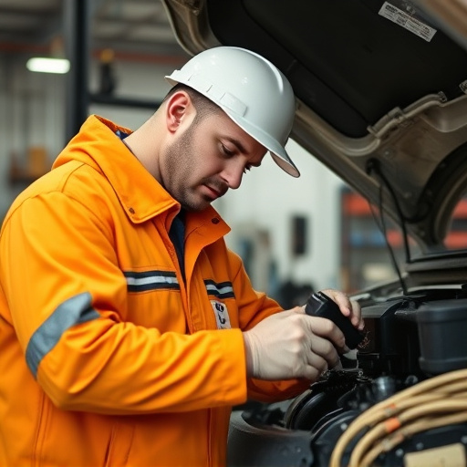 auto technician working