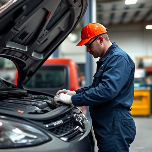auto technician working