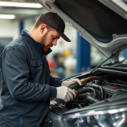 auto technician working