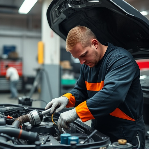 auto technician working