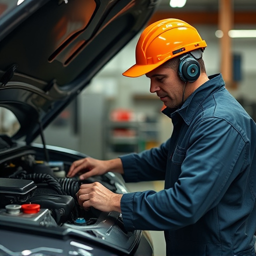 auto technician working