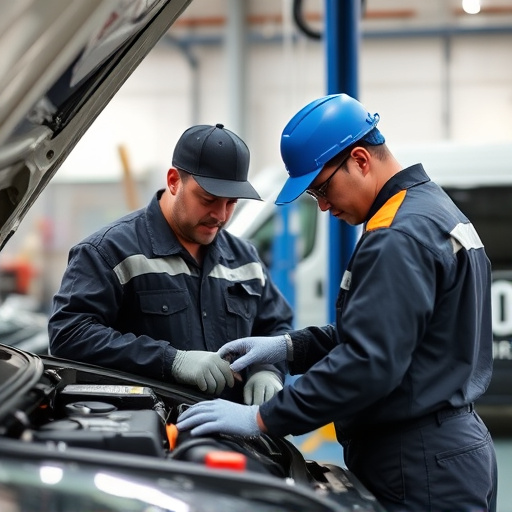 auto technician working