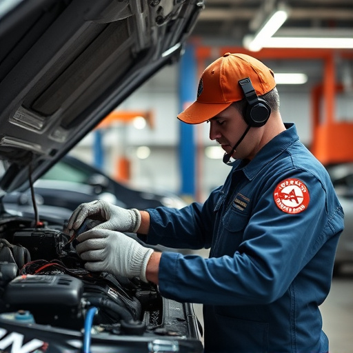 auto technician working