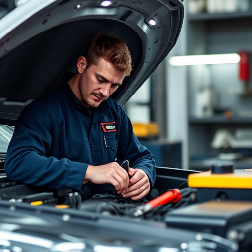 auto technician working
