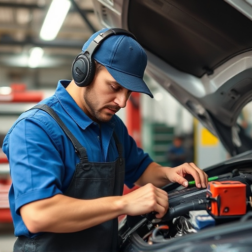 auto technician working