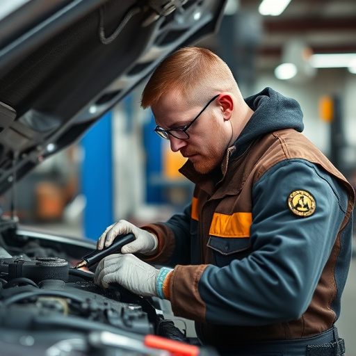 auto technician working