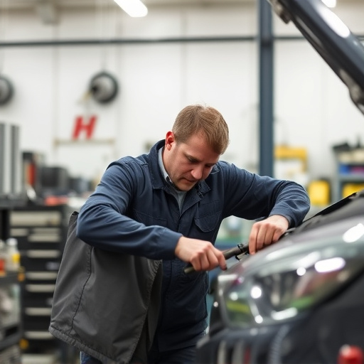 auto technician working