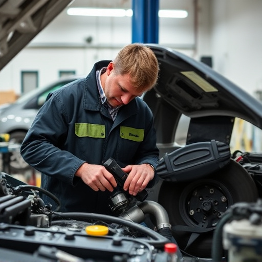 auto technician working