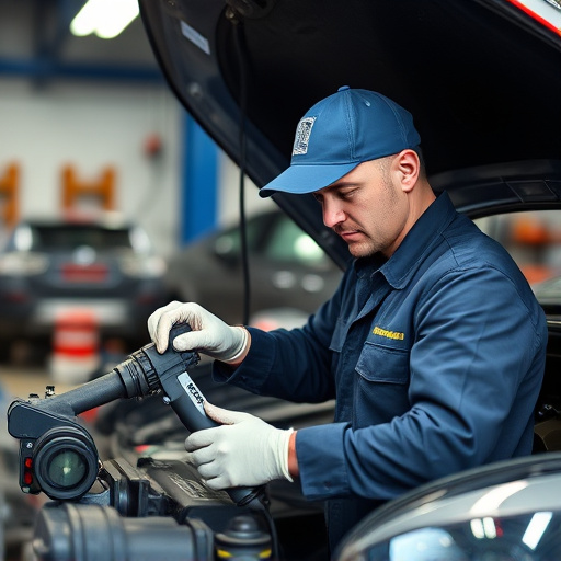 auto technician working
