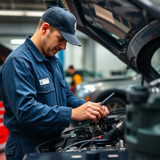 auto technician working