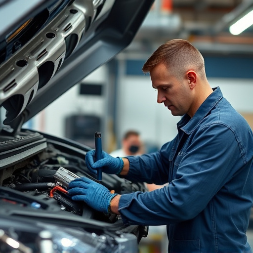 auto technician working