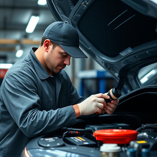 auto technician working