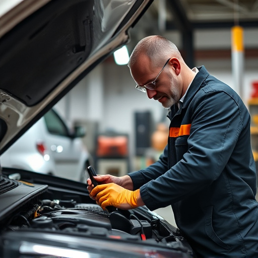 auto technician working