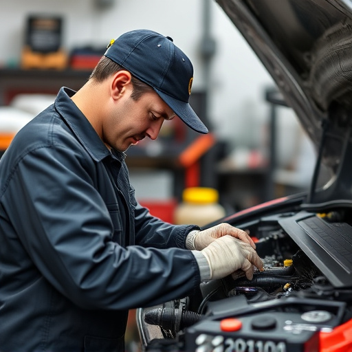 auto technician working