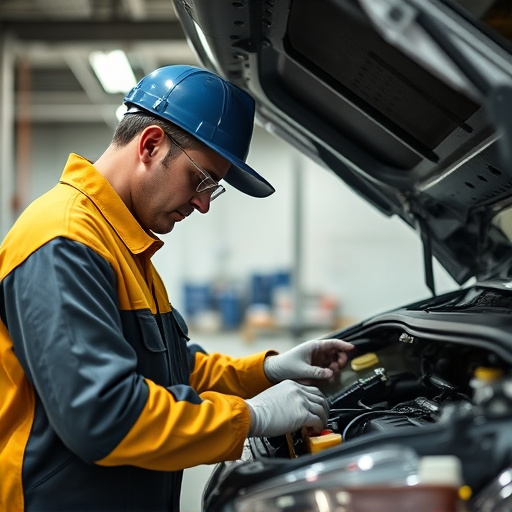 auto technician working
