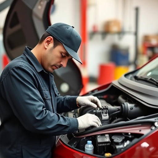 auto technician working