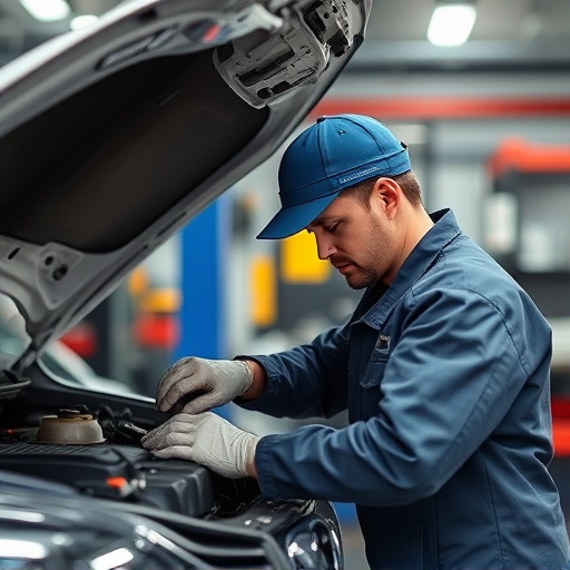 auto technician working