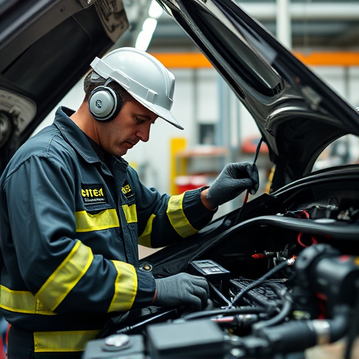 auto technician working