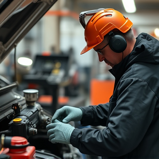 auto technician working