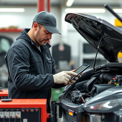 auto technician working