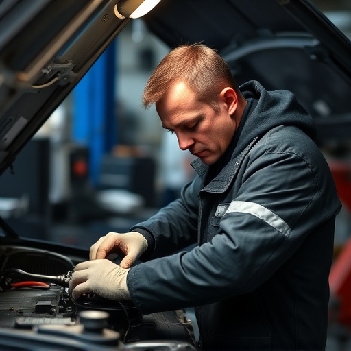 auto technician working