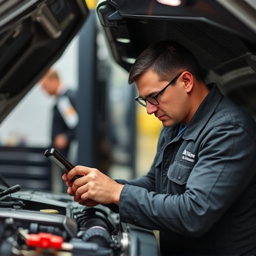 auto technician working