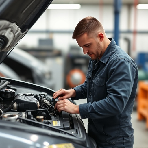 auto technician working