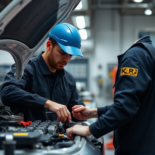 auto technician working