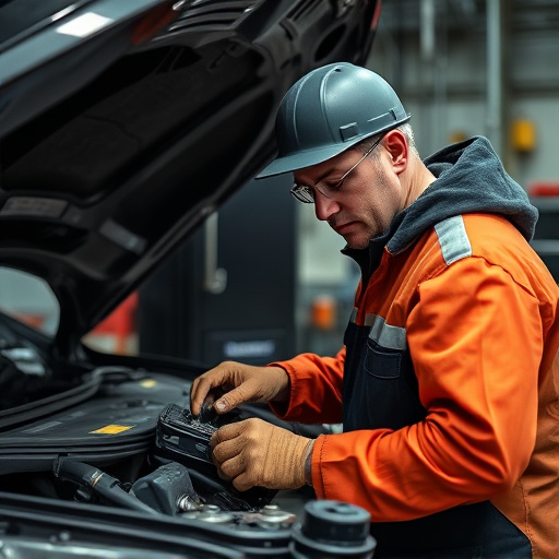 auto technician working