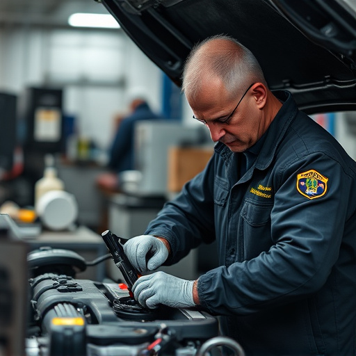 auto technician working