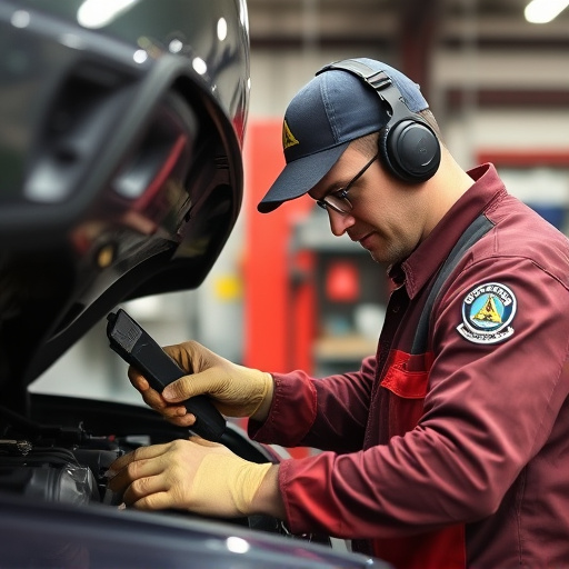 auto technician working