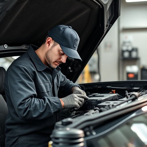 auto technician working