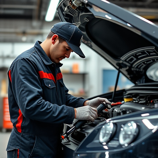 auto technician working