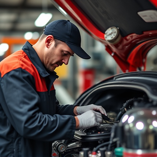 auto technician working