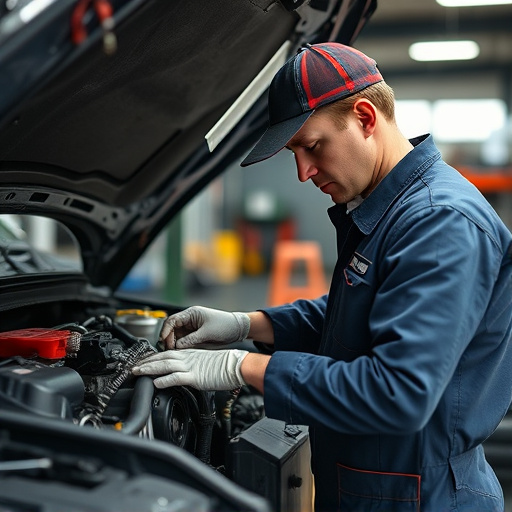 auto technician working