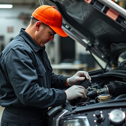 auto technician working