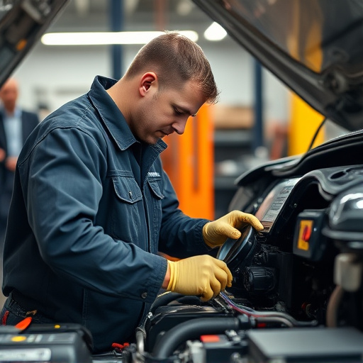 auto technician working