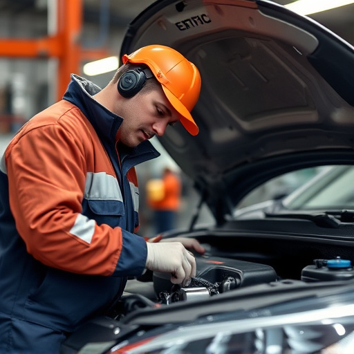 auto technician working