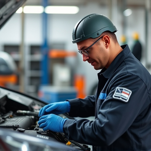 auto technician working