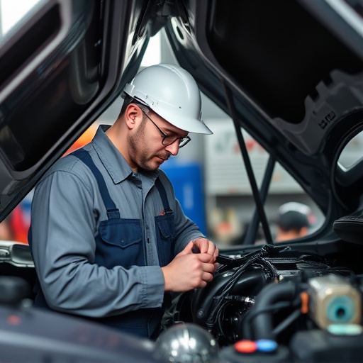 auto technician working