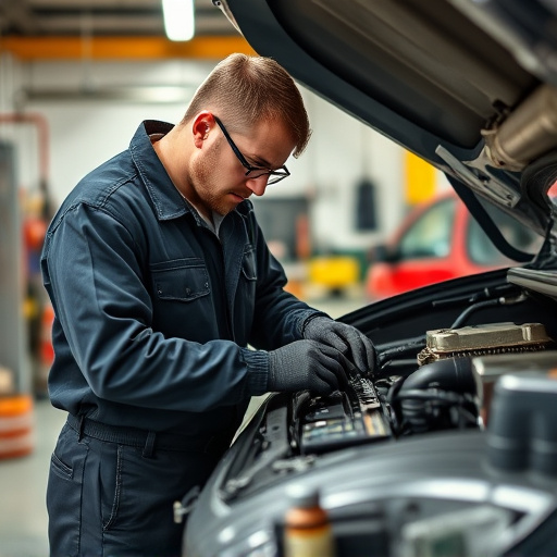 auto technician working