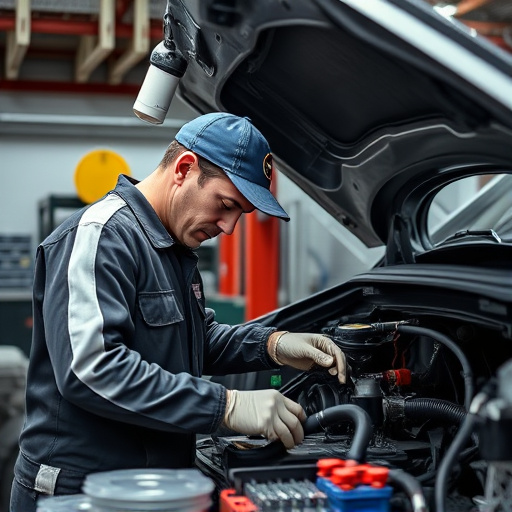 auto technician working
