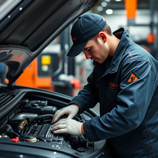 auto technician working