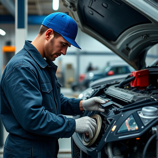 auto technician working