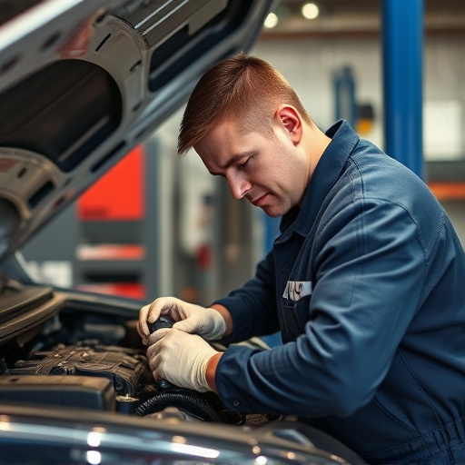 auto technician working