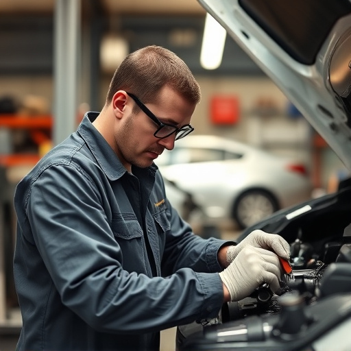 auto technician working