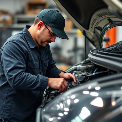 auto technician working