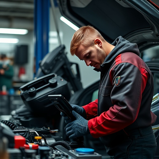 auto technician working