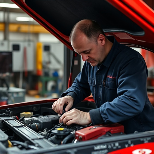 auto technician working